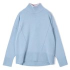 【エクラ/eclat】の【別注】襟裏カシミヤ配色ニット ブルー|ID: prp329100004961170 ipo3291000000037222161