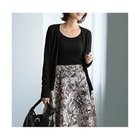 【スタイルデリ/STYLE DELI】の薄手なヌケ感とろみニットカーデセット ブラック|ID: prp329100004961183 ipo3291000000037222213