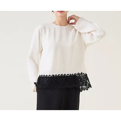 【マルティニーク/martinique】のキュプラリバーレースブラウス(セットアップ可) インテリア・キッズ・メンズ・レディースファッション・服の通販 founy(ファニー) 　ファッション　Fashion　レディースファッション　Fashion for Women　トップス・カットソー　Cut & Sew Tops　シャツ・ブラウス・オフィスカジュアル　Elegant Blouses & Button-Ups　おすすめ　Recommended / Our Picks　インナー　Innerwear　エレガント 上品　Elegant　キュプラ　Cupro, Eco Fabric　サテン　Satin, Glossy Fabric　シンプル　Simple, Minimal　セットアップ　Set-Up, Coordinated Outfit　フランス　France, French　マニッシュ　Mannish, Boyish　レース　Lace, Lace Fabric　ホワイト|ID: prp329100004961220 ipo3291000000037222395