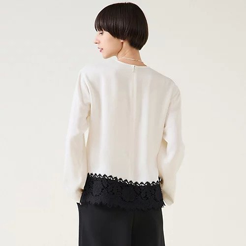 【マルティニーク/martinique】のキュプラリバーレースブラウス(セットアップ可) 人気、トレンドファッション・服の通販 founy(ファニー) 　ファッション　Fashion　レディースファッション　Fashion for Women　トップス・カットソー　Cut & Sew Tops　シャツ・ブラウス・オフィスカジュアル　Elegant Blouses & Button-Ups　おすすめ　Recommended / Our Picks　インナー　Innerwear　エレガント 上品　Elegant　キュプラ　Cupro, Eco Fabric　サテン　Satin, Glossy Fabric　シンプル　Simple, Minimal　セットアップ　Set-Up, Coordinated Outfit　フランス　France, French　マニッシュ　Mannish, Boyish　レース　Lace, Lace Fabric　other-3|ID: prp329100004961220 ipo3291000000037222397