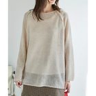 【スタイルデリ/STYLE DELI】のアルパカ混エアリールーズニットトップス ライトベージュ|ID: prp329100004961225 ipo3291000000037222411