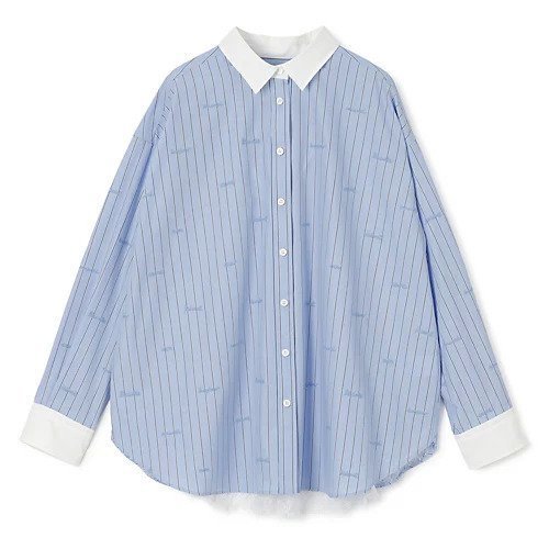 【ミュベール/MUVEIL】のレター刺繍シャツブラウス 人気、トレンドファッション・服の通販 founy(ファニー) 　ファッション　Fashion　レディースファッション　Fashion for Women　トップス・カットソー　Cut & Sew Tops　シャツ・ブラウス・オフィスカジュアル　Elegant Blouses & Button-Ups　カフス　Cuff Design　スタイリッシュ　Stylish, Fashionable　洗える　Machine Washable　 other-1|ID: prp329100004961233 ipo3291000000037222444