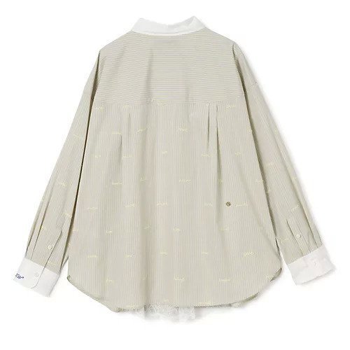 【ミュベール/MUVEIL】のレター刺繍シャツブラウス 人気、トレンドファッション・服の通販 founy(ファニー) 　ファッション　Fashion　レディースファッション　Fashion for Women　トップス・カットソー　Cut & Sew Tops　シャツ・ブラウス・オフィスカジュアル　Elegant Blouses & Button-Ups　カフス　Cuff Design　スタイリッシュ　Stylish, Fashionable　洗える　Machine Washable　other-2|ID: prp329100004961233 ipo3291000000037222447