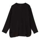【プレインピープル/PLAIN PEOPLE】のバックサテンジョーゼットノーカラーブラウス ブラック|ID: prp329100004961243 ipo3291000000037248623