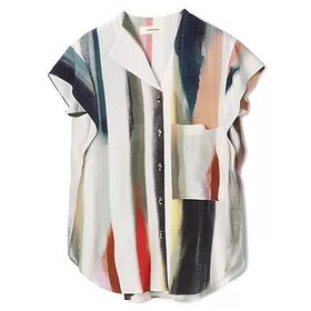 【アキラナカ/AKIRANAKA】 Empty stripe shirt大人の最旬トレンドファッション＆コーディネート founy(ファウニー) ファッション Fashion レディースファッション Fashion for Women トップス・カットソー Cut & Sew Tops シャツ・ブラウス・オフィスカジュアル Elegant Blouses & Button-Ups アシンメトリー Asymmetrical Style エレガント 上品 Elegant ストライプ Stripe, Striped Pattern スリット Slit, Slit Detail |ID:prp329100004961247