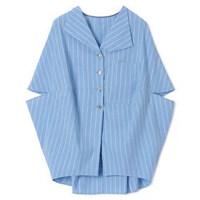 【アキラナカ/AKIRANAKA】 Aura stripe shirt大人の最旬トレンドファッション＆コーディネート founy(ファウニー) ファッション Fashion レディースファッション Fashion for Women トップス・カットソー Cut & Sew Tops シャツ・ブラウス・オフィスカジュアル Elegant Blouses & Button-Ups ストライプ Stripe, Striped Pattern |ID:prp329100004961249