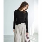 【スタイルデリ/STYLE DELI】のとろみ薄リブクルーネックトップス ブラック|ID: prp329100004961312 ipo3291000000037222839