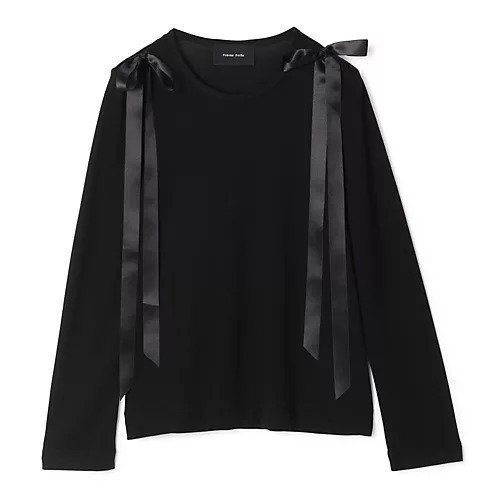 【シモーン ロシャ/SIMONE ROCHA】のBOW RIBBON TAIL LONG SLEEVE T-SHIRT インテリア・キッズ・メンズ・レディースファッション・服の通販 founy(ファウニー) https://founy.com/ ファッション Fashion レディースファッション Fashion for Women トップス・カットソー Cut & Sew Tops シャツ・ブラウス・オフィスカジュアル Elegant Blouses & Button-Ups ロングTシャツ・Tシャツ Longline T-Shirts & Tees シルク Silk, 100% Silk ドレープ Drape, Draping Fabric リボン Ribbon, Bow ロング Long, Long-Length 洗える Machine Washable |ID: prp329100004961320 ipo3291000000037222870