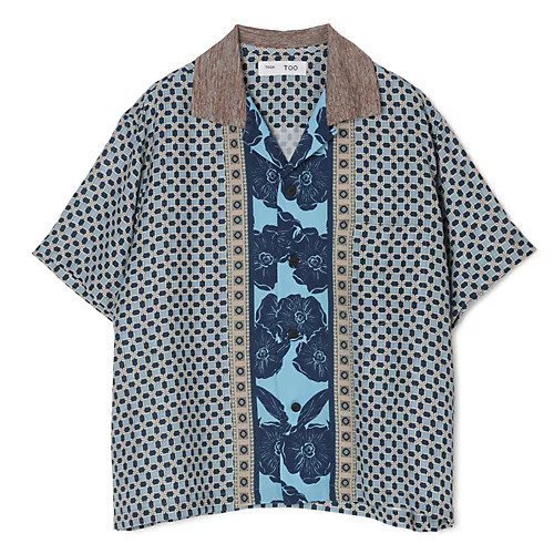 【トーガ トゥ/TOGA TOO】のInner print S/S shirt インテリア・キッズ・メンズ・レディースファッション・服の通販 founy(ファウニー) 　ファッション　Fashion　レディースファッション　Fashion for Women　トップス・カットソー　Cut & Sew Tops　シャツ・ブラウス・オフィスカジュアル　Elegant Blouses & Button-Ups　おすすめ　Recommended / Our Picks　クラシカル　Classical, Vintage-Inspired　スカーフ　Scarf, Neckwear　セットアップ　Set-Up, Coordinated Outfit　ボックス　Boxy, Box Shape　夏　Summer　S/S・春夏　SS, Spring/Summer, Warm Season　L.BLUE|ID: prp329100004961364 ipo3291000000037223098