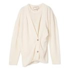 【リトコフスカヤ/LITKOVSKA】のLayered Knit Cardigan 人気、トレンドファッション・服の通販 founy(ファニー) ファッション Fashion レディースファッション Fashion for Women トップス・カットソー Cut & Sew Tops ニット Knit Tops & Sweaters カーディガン・羽織り Layered Style Cardigans アシンメトリー Asymmetrical Style カーディガン Cardigan, Knitwear ドレープ Drape, Draping Fabric リネン Linen, Linen Fabric thumbnail WHITE|ID: prp329100004961385 ipo3291000000037223208