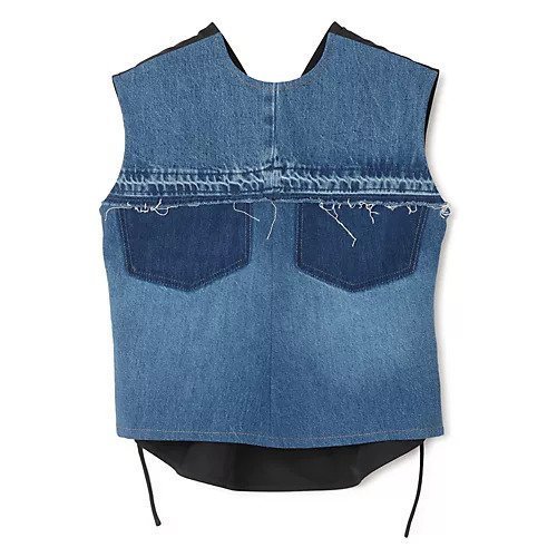 【リトコフスカヤ/LITKOVSKA】のContrasting Denim Top with Adjustable Fit インテリア・キッズ・メンズ・レディースファッション・服の通販 founy(ファウニー) https://founy.com/ ファッション Fashion レディースファッション Fashion for Women おすすめ Recommended / Our Picks セットアップ Set-Up, Coordinated Outfit デニム Denim, Jeans Material バランス Balance, Style Balance ポケット Pocket, Pocket Detail |ID: prp329100004961387 ipo3291000000037223214