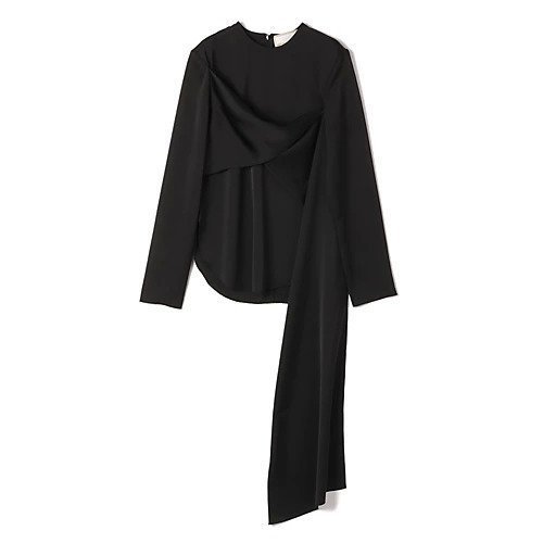 【リトコフスカヤ/LITKOVSKA】のAsymmetric Twist Blouse インテリア・キッズ・メンズ・レディースファッション・服の通販 founy(ファウニー) https://founy.com/ ファッション Fashion レディースファッション Fashion for Women スリット Slit, Slit Detail ツイスト Tweed, Tweed Fabric ラウンド Round, Round Neck |ID: prp329100004961389 ipo3291000000037223221
