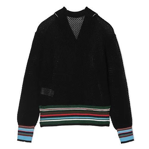 【トーガ プルラ/TOGA PULLA】のLace knit cardigan 人気、トレンドファッション・服の通販 founy(ファニー) 　ファッション　Fashion　レディースファッション　Fashion for Women　トップス・カットソー　Cut & Sew Tops　ニット　Knit Tops & Sweaters　カーディガン・羽織り　Layered Style Cardigans　カーディガン　Cardigan, Knitwear　クラシカル　Classical, Vintage-Inspired　ボーダー　Border, Stripe　レース　Lace, Lace Fabric　other-2|ID: prp329100004961425 ipo3291000000037223389