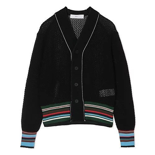 【トーガ プルラ/TOGA PULLA】のLace knit cardigan インテリア・キッズ・メンズ・レディースファッション・服の通販 founy(ファウニー) https://founy.com/ ファッション Fashion レディースファッション Fashion for Women トップス・カットソー Cut & Sew Tops ニット Knit Tops & Sweaters カーディガン・羽織り Layered Style Cardigans カーディガン Cardigan, Knitwear クラシカル Classical, Vintage-Inspired ボーダー Border, Stripe レース Lace, Lace Fabric |ID: prp329100004961425 ipo3291000000037241239