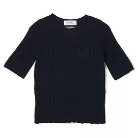 【ミュベール/MUVEIL】 柄編みニットソー大人の最旬トレンドファッション＆コーディネート founy(ファウニー) ファッション Fashion レディースファッション Fashion for Women トップス・カットソー Cut & Sew Tops ニット Knit Tops & Sweaters ニットソー Knit-Sewn, Cut & Sew Knit パッチワーク Patchwork, Mixed Fabric ポケット Pocket, Pocket Detail 洗える Machine Washable |ID:prp329100004961436