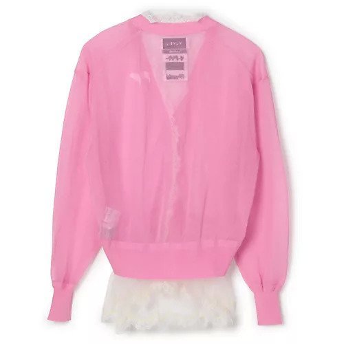 【ミュベール/MUVEIL】のシアーレースカーディガン 人気、トレンドファッション・服の通販 founy(ファニー) 　ファッション　Fashion　レディースファッション　Fashion for Women　トップス・カットソー　Cut & Sew Tops　カーディガン・羽織り　Layered Style Cardigans　カーディガン　Cardigan, Knitwear　コンパクト　Compact, Small Size　バランス　Balance, Style Balance　ビビッド　Vivid, Bright Tone　ランジェリー　Lingerie, Intimate Wear　other-2|ID: prp329100004961438 ipo3291000000037223461