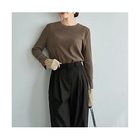 【スタイルデリ/STYLE DELI】のカラーレイヤードリブカットソートップス カーキブラウン×ベージュ|ID: prp329100004961475 ipo3291000000037223695