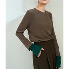 【スタイルデリ/STYLE DELI】のカラーレイヤードリブカットソートップス カーキブラウン×グリーン|ID: prp329100004961475 ipo3291000000037223696