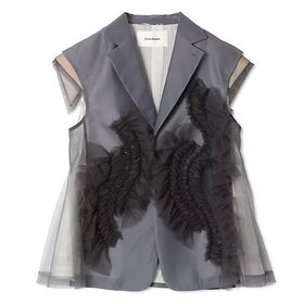 【チカ キサダ/CHIKA KISADA】のチュールベスト 人気、トレンドファッション・服の通販 founy(ファニー) ファッション Fashion レディースファッション Fashion for Women アウター Coat / Outerwear Collection トップス・カットソー Cut & Sew Tops ベスト&ジレ / 重ね着スタイル Vests & Gilets シアー Sheer, See-Through パターン Pattern, Design Print モダン Modern, Contemporary |ID:prp329100004961489