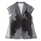 【チカ キサダ/CHIKA KISADA】のチュールベスト 人気、トレンドファッション・服の通販 founy(ファニー) ファッション Fashion レディースファッション Fashion for Women アウター Coat / Outerwear Collection トップス・カットソー Cut & Sew Tops ベスト&ジレ / 重ね着スタイル Vests & Gilets シアー Sheer, See-Through パターン Pattern, Design Print モダン Modern, Contemporary thumbnail Gray|ID: prp329100004961489 ipo3291000000037223776
