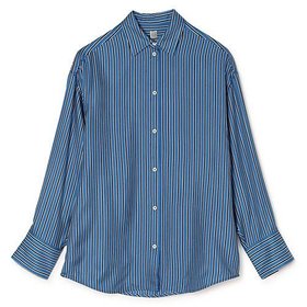 【トーテム/TOTEME】のOversized striped shirt 人気、トレンドファッション・服の通販 founy(ファニー) ファッション Fashion レディースファッション Fashion for Women トップス・カットソー Cut & Sew Tops シャツ・ブラウス・オフィスカジュアル Elegant Blouses & Button-Ups シルク Silk, 100% Silk ダウン Down, Puffer マニッシュ Mannish, Boyish 今季 This Season, Current Season |ID:prp329100004961504