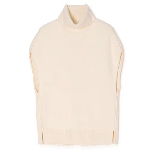 【トーテム/TOTEME】のDouble-knit cape knit インテリア・キッズ・メンズ・レディースファッション・服の通販 founy(ファウニー) https://founy.com/ ファッション Fashion レディースファッション Fashion for Women トップス・カットソー Cut & Sew Tops ニット Knit Tops & Sweaters スリット Slit, Slit Detail バランス Balance, Style Balance |ID: prp329100004961508 ipo3291000000037241267