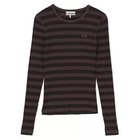 【ガニー/GANNI】のSoft Cotton Stripe Rib Longsleeve Chocolate Plum|ID: prp329100004961518 ipo3291000000037241294
