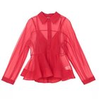 【ガニー/GANNI】のTextured Organza Peplum Shirt Mars Red|ID: prp329100004961521 ipo3291000000037223938
