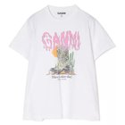 【ガニー/GANNI】のBasic Cotton Jersey T-shirt Boots Print Bright White|ID: prp329100004961531 ipo3291000000037241349