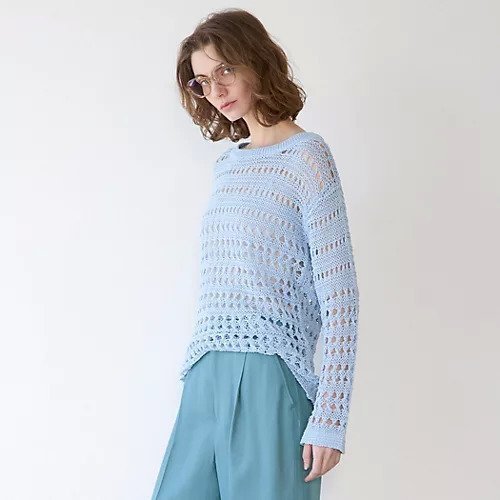 【マルティニーク/martinique】のライトメッシュニット 人気、トレンドファッション・服の通販 founy(ファニー) 　ファッション　Fashion　レディースファッション　Fashion for Women　トップス・カットソー　Cut & Sew Tops　ニット　Knit Tops & Sweaters　おすすめ　Recommended / Our Picks　シルク　Silk, 100% Silk　フレアースカート　Flared Skirt, A-Line Skirt　ペーパー　Paper, Kraft Paper　ルーズ　Loose, Oversized　夏　Summer　other-2|ID: prp329100004961544 ipo3291000000037224035