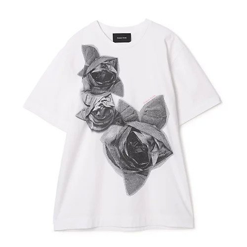 【シモーン ロシャ/SIMONE ROCHA】のRASTERISED PRESSED ROSETTE PRINT T-SHIRT インテリア・キッズ・メンズ・レディースファッション・服の通販 founy(ファウニー) https://founy.com/ ファッション Fashion レディースファッション Fashion for Women トップス・カットソー Cut & Sew Tops シャツ・ブラウス・オフィスカジュアル Elegant Blouses & Button-Ups ロングTシャツ・Tシャツ Longline T-Shirts & Tees スタイリッシュ Stylish, Fashionable 洗える Machine Washable |ID: prp329100004961551 ipo3291000000037224066