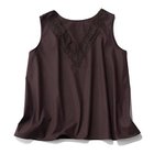 【スアデオ/suadeo】の【亀恭子さんコラボ】【前後2WAY】 レーストリミングノースリーブブラウス 人気、トレンドファッション・服の通販 founy(ファニー) ファッション Fashion レディースファッション Fashion for Women トップス・カットソー Cut & Sew Tops キャミソール&ノースリーブ Camisoles & Sleeveless Tops シャツ・ブラウス・オフィスカジュアル Elegant Blouses & Button-Ups コラボ Collaboration, Collab ボトム Bottoms, Lower Wear レース Lace, Lace Fabric エレガント 上品 Elegant 夏 Summer 洗える Machine Washable thumbnail ブラウン|ID: prp329100004961571 ipo3291000000037224153