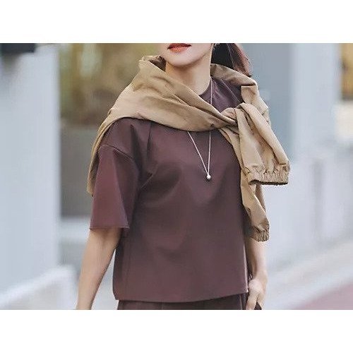 【スアデオ/suadeo】の【亀恭子さんコラボ】袖シアーとろみブラウス風トップス 人気、トレンドファッション・服の通販 founy(ファニー) 　ファッション　Fashion　レディースファッション　Fashion for Women　トップス・カットソー　Cut & Sew Tops　シャツ・ブラウス・オフィスカジュアル　Elegant Blouses & Button-Ups　とろみ　Fluid, Flowy Fabric　コラボ　Collaboration, Collab　シアー　Sheer, See-Through　トレンド　Trend, Trending Now　洗える　Machine Washable　other-3|ID: prp329100004961572 ipo3291000000037224164