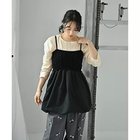 【スタイルデリ/STYLE DELI】の【BLK001】ケーブルバルーンキャミ 人気、トレンドファッション・服の通販 founy(ファニー) ファッション Fashion レディースファッション Fashion for Women トップス・カットソー Cut & Sew Tops キャミソール&ノースリーブ Camisoles & Sleeveless Tops インナー Innerwear 春 Spring 秋 Autumn カットソー Cut and Sewn Top 切替 Switching, Contrast Panel シアー Sheer, See-Through シューズ Shoes, Footwear シンプル Simple, Minimal 定番 Standard, Basic Item バランス Balance, Style Balance バルーン Balloon, Balloon Silhouette フロント Front, Front Design ロング Long, Long-Length おすすめ Recommended / Our Picks thumbnail ブラック|ID: prp329100004961576 ipo3291000000037224174