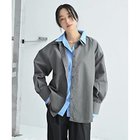 【スタイルデリ/STYLE DELI】の【BLK001】ブロードレイヤードシャツ チャコール×ブルー|ID: prp329100004961578 ipo3291000000037224182