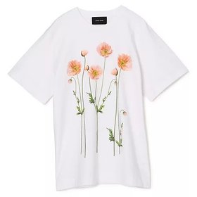 【シモーン ロシャ/SIMONE ROCHA】のPOPPY FIELD PRINT T-SHIRT 人気、トレンドファッション・服の通販 founy(ファニー) ファッション Fashion レディースファッション Fashion for Women トップス・カットソー Cut & Sew Tops シャツ・ブラウス・オフィスカジュアル Elegant Blouses & Button-Ups ロングTシャツ・Tシャツ Longline T-Shirts & Tees フラワー Flower, Floral フロント Front, Front Design プリント Print, Printed Pattern 半袖 Short Sleeve, Half Sleeve 洗える Machine Washable |ID:prp329100004961580