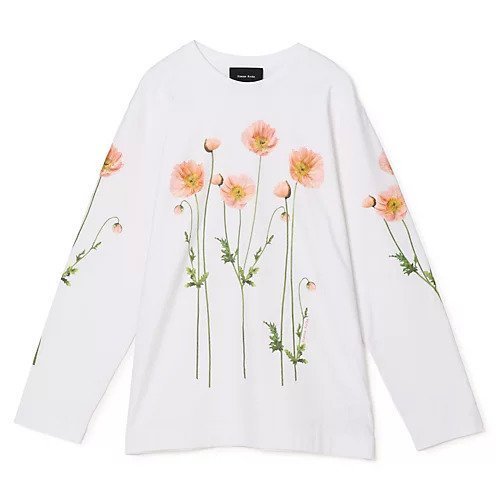 【シモーン ロシャ/SIMONE ROCHA】のPOPPY FIELD PRINT LONG SLEEVE T-SHIRT インテリア・キッズ・メンズ・レディースファッション・服の通販 founy(ファウニー) https://founy.com/ ファッション Fashion レディースファッション Fashion for Women トップス・カットソー Cut & Sew Tops シャツ・ブラウス・オフィスカジュアル Elegant Blouses & Button-Ups ロングTシャツ・Tシャツ Longline T-Shirts & Tees フラワー Flower, Floral フロント Front, Front Design プリント Print, Printed Pattern ロング Long, Long-Length 洗える Machine Washable |ID: prp329100004961582 ipo3291000000037224198
