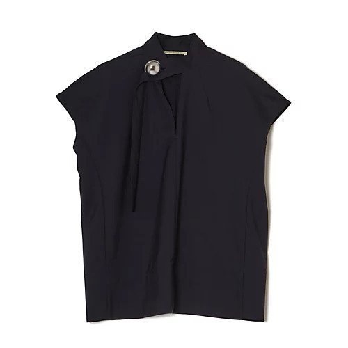 【ハルノブムラタ/HARUNOBUMURATA】のHEPBURN SL/ボタンブラウス インテリア・キッズ・メンズ・レディースファッション・服の通販 founy(ファニー) 　ファッション　Fashion　レディースファッション　Fashion for Women　トップス・カットソー　Cut & Sew Tops　シャツ・ブラウス・オフィスカジュアル　Elegant Blouses & Button-Ups　サマー　Summer, Summer Style　シルバー　Silver, Metallic Silver　バランス　Balance, Style Balance　ビッグ　Big, Oversized　エレガント 上品　Elegant　ネイビー|ID: prp329100004961589 ipo3291000000037224239