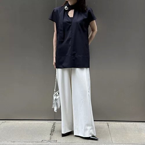 【ハルノブムラタ/HARUNOBUMURATA】のHEPBURN SL/ボタンブラウス 人気、トレンドファッション・服の通販 founy(ファニー) 　ファッション　Fashion　レディースファッション　Fashion for Women　トップス・カットソー　Cut & Sew Tops　シャツ・ブラウス・オフィスカジュアル　Elegant Blouses & Button-Ups　サマー　Summer, Summer Style　シルバー　Silver, Metallic Silver　バランス　Balance, Style Balance　ビッグ　Big, Oversized　エレガント 上品　Elegant　other-3|ID: prp329100004961589 ipo3291000000037224241