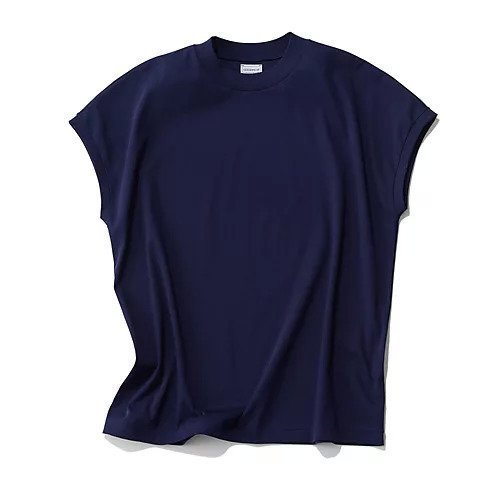 【グッド ピープル グッド ステッチング グッド プロダクト/GOOD PEOPLE GOOD STITCHING GOOD PRODUCT】のCrew Neck French Sleeve T インテリア・キッズ・メンズ・レディースファッション・服の通販 founy(ファニー) 　ファッション　Fashion　レディースファッション　Fashion for Women　トップス・カットソー　Cut & Sew Tops　洗える　Machine Washable　ジャケット　Jacket, Outerwear　スリーブ　Sleeve, Long Sleeve / Short Sleeve　定番　Standard, Basic Item　フレンチ　French, French Style　エレガント 上品　Elegant　【HPS別注】Navy|ID: prp329100004961602 ipo3291000000037224302