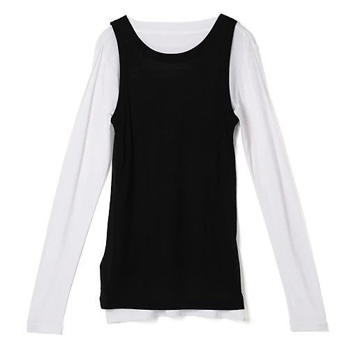 【プレインピープル/PLAIN PEOPLE】のハイツイストフライスタンクトップレイヤードTシャツ 人気、トレンドファッション・服の通販 founy(ファニー) 　ファッション　Fashion　レディースファッション　Fashion for Women　トップス・カットソー　Cut & Sew Tops　シャツ・ブラウス・オフィスカジュアル　Elegant Blouses & Button-Ups　ロングTシャツ・Tシャツ　Longline T-Shirts & Tees　タンク　Tank Top, Sleeveless Top　ベーシック　Basic, Essential　リラックス　Relax, Relaxed Fit　洗える　Machine Washable　other-2|ID: prp329100004961606 ipo3291000000037224328