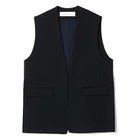 【プレインピープル/PLAIN PEOPLE】のコットンキュプララチネノーカラーベスト ネイビー|ID: prp329100004961610 ipo3291000000037224344