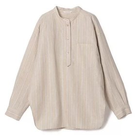【プレインピープル/PLAIN PEOPLE】のヘンプコットンストライプシャツ 大人の最旬トレンドファッション＆コーディネート founy(ファウニー) ファッション Fashion レディースファッション Fashion for Women トップス・カットソー Cut & Sew Tops シャツ・ブラウス・オフィスカジュアル Elegant Blouses & Button-Ups おすすめ Recommended / Our Picks クラシック Classic, Timeless Style ストライプ Stripe, Striped Pattern セットアップ Set-Up, Coordinated Outfit ベスト Vest, Waistcoat |ID:prp329100004961613
