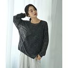 【スタイルデリ/STYLE DELI】の【BLK001】透かしモヘアプチボートネックプルオーバー チャコール|ID: prp329100004961617 ipo3291000000037241645