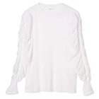 【チノ/CINOH】のSHEF GATHERED SLEEVE LONG T SHIRT 人気、トレンドファッション・服の通販 founy(ファニー) ファッション Fashion レディースファッション Fashion for Women トップス・カットソー Cut & Sew Tops シャツ・ブラウス・オフィスカジュアル Elegant Blouses & Button-Ups ロングTシャツ・Tシャツ Longline T-Shirts & Tees インド Indian Textile 洗える Machine Washable カットソー Cut and Sewn Top ギャザー Gathered, Ruffled 吸水 Absorbent, Quick-Dry シアー Sheer, See-Through シンプル Simple, Minimal スリーブ Sleeve, Long Sleeve / Short Sleeve デニム Denim, Jeans Material ドッキング Docking, Mixed Material ドレープ Drape, Draping Fabric 定番 Standard, Basic Item バランス Balance, Style Balance フォルム Silhouette, Form ロング Long, Long-Length 夏 Summer エレガント 上品 Elegant thumbnail WHITE|ID: prp329100004961663 ipo3291000000037224621