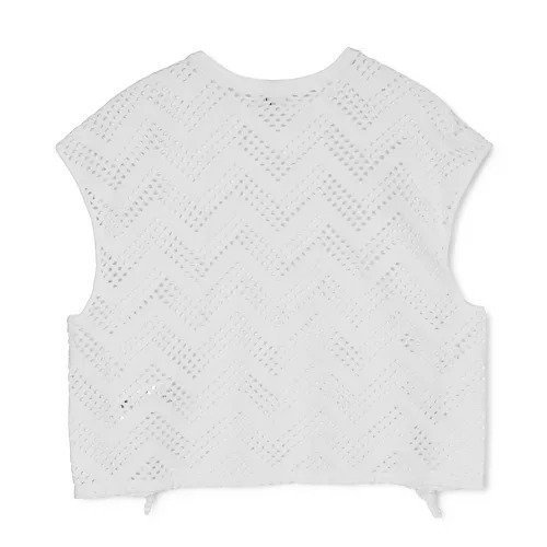 【アンフィル/unfil】のpattern mesh cotton jersey ruffled sleeveless top 人気、トレンドファッション・服の通販 founy(ファニー) 　ファッション　Fashion　レディースファッション　Fashion for Women　トップス・カットソー　Cut & Sew Tops　フレア　Flare, Flared　メッシュ　Mesh, Net Fabric　洗える　Machine Washable　other-2|ID: prp329100004961671 ipo3291000000037224664