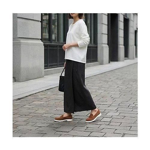 【スタイルデリ/STYLE DELI】のサラッと綿混Uネックニットトップス 人気、トレンドファッション・服の通販 founy(ファニー) 　ファッション　Fashion　レディースファッション　Fashion for Women　トップス・カットソー　Cut & Sew Tops　ニット　Knit Tops & Sweaters　イエロー　Yellow　カットソー　Cut and Sewn Top　コンパクト　Compact, Small Size　シンプル　Simple, Minimal　ジャケット　Jacket, Outerwear　ストレート　Straight, Straight Cut　スリット　Slit, Slit Detail　スリーブ　Sleeve, Long Sleeve / Short Sleeve　長袖　Long Sleeve, Full Sleeve　バランス　Balance, Style Balance　フォルム　Silhouette, Form　ブルゾン　Blouson, Bomber Jacket　メランジ　Melange, Mixed Yarn　エレガント 上品　Elegant　other-3|ID: prp329100004961702 ipo3291000000037224829