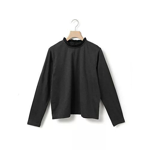 【ミディウミ/MidiUmi】のフリルネックプルオーバー インテリア・キッズ・メンズ・レディースファッション・服の通販 founy(ファニー) 　ファッション　Fashion　レディースファッション　Fashion for Women　トップス・カットソー　Cut & Sew Tops　カジュアルプルオーバー・ニットトップス　Pullovers & Knit Tops / Casual Pullovers　インナー　Innerwear　カットソー　Cut and Sewn Top　シンプル　Simple, Minimal　フリル　Frill, Ruffle　エレガント 上品　Elegant　シーグレー|ID: prp329100004961724 ipo3291000000037224954