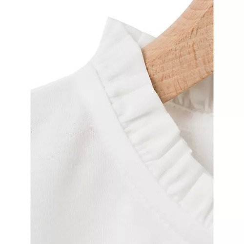 【ミディウミ/MidiUmi】のフリルネックプルオーバー 人気、トレンドファッション・服の通販 founy(ファニー) 　ファッション　Fashion　レディースファッション　Fashion for Women　トップス・カットソー　Cut & Sew Tops　カジュアルプルオーバー・ニットトップス　Pullovers & Knit Tops / Casual Pullovers　インナー　Innerwear　カットソー　Cut and Sewn Top　シンプル　Simple, Minimal　フリル　Frill, Ruffle　エレガント 上品　Elegant　other-2|ID: prp329100004961724 ipo3291000000037224956