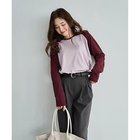 【スタイルデリ/STYLE DELI】の配色ラグランリブ生地プルオーバー ワイン|ID: prp329100004961738 ipo3291000000037225057